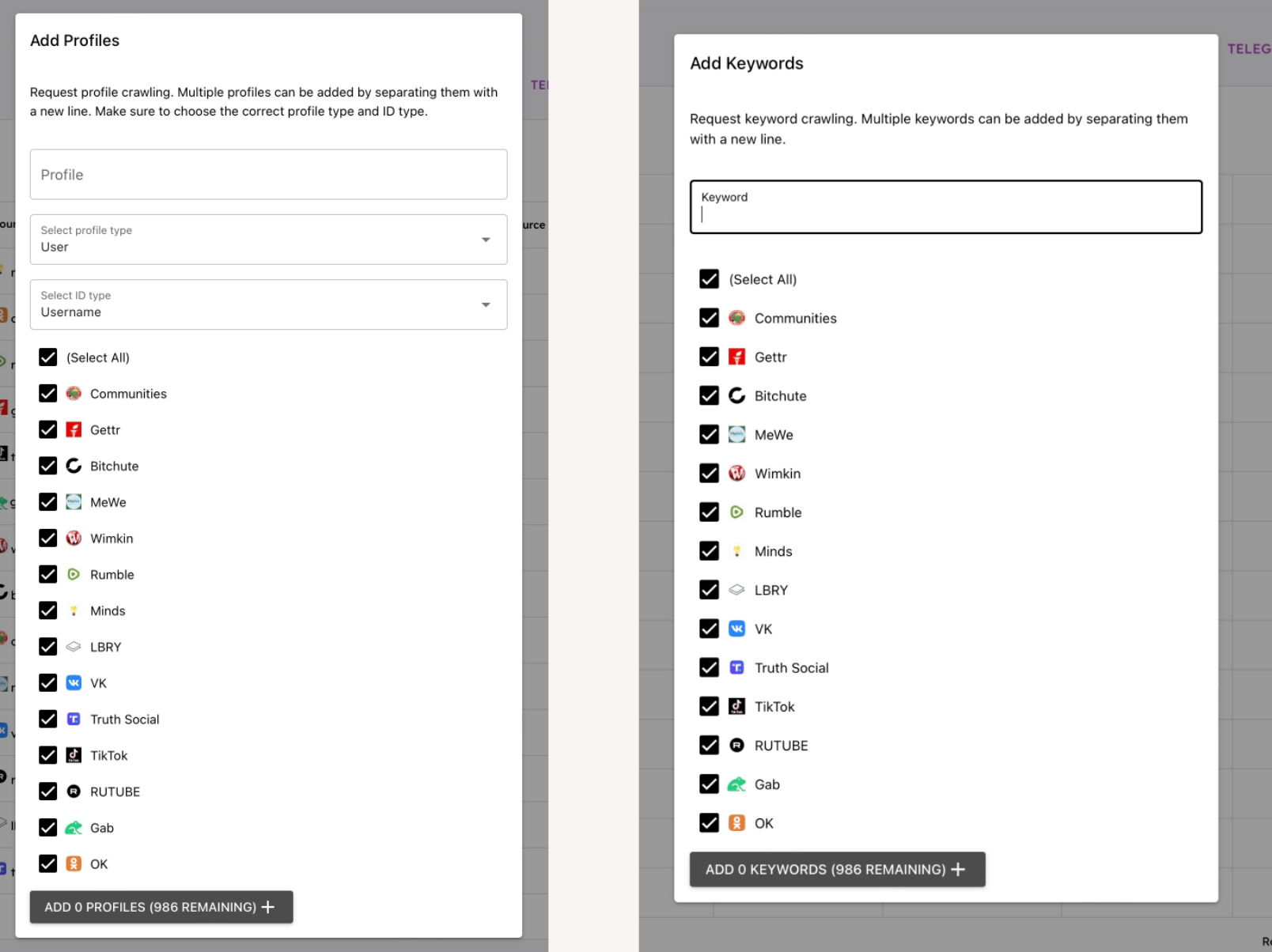 crawl requests keywords